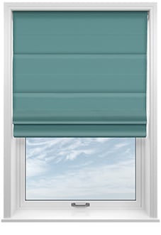 Oslo, Peacock - Twist&Fit Roman Blind